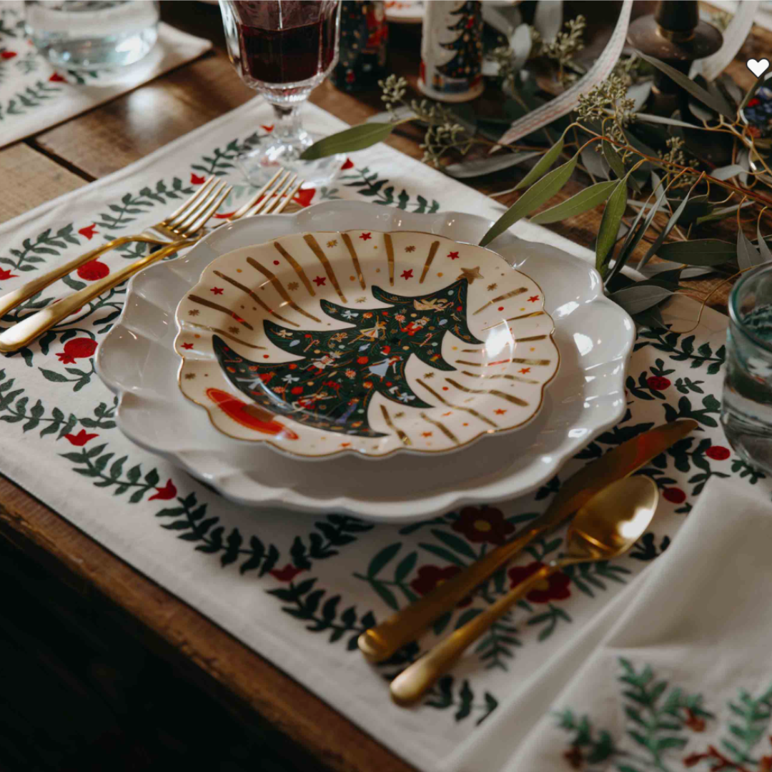 Nutcracker Porcelain Dessert Plate Set