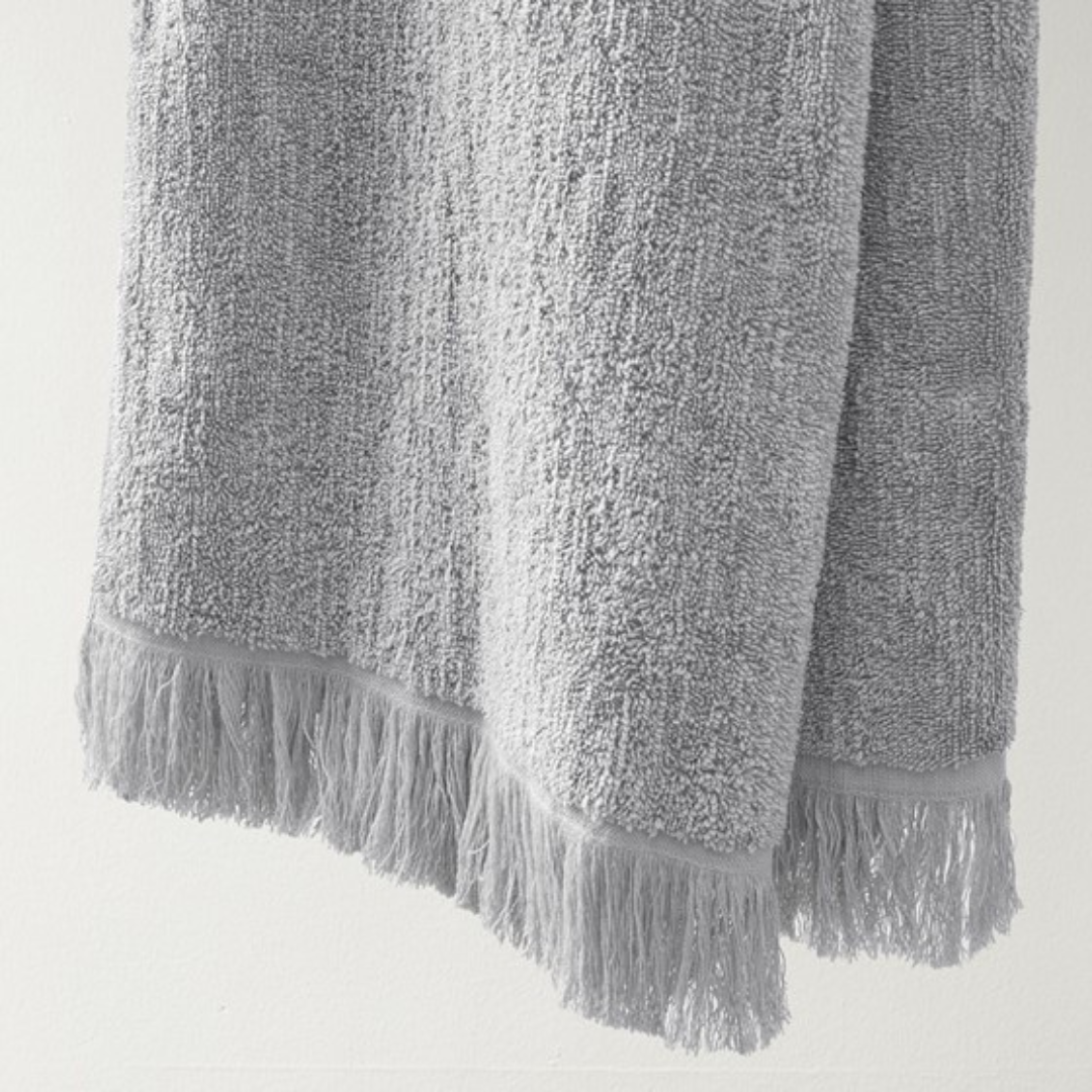 Nova Cotton Dobby Slub 6 Piece Towel Set - Grey