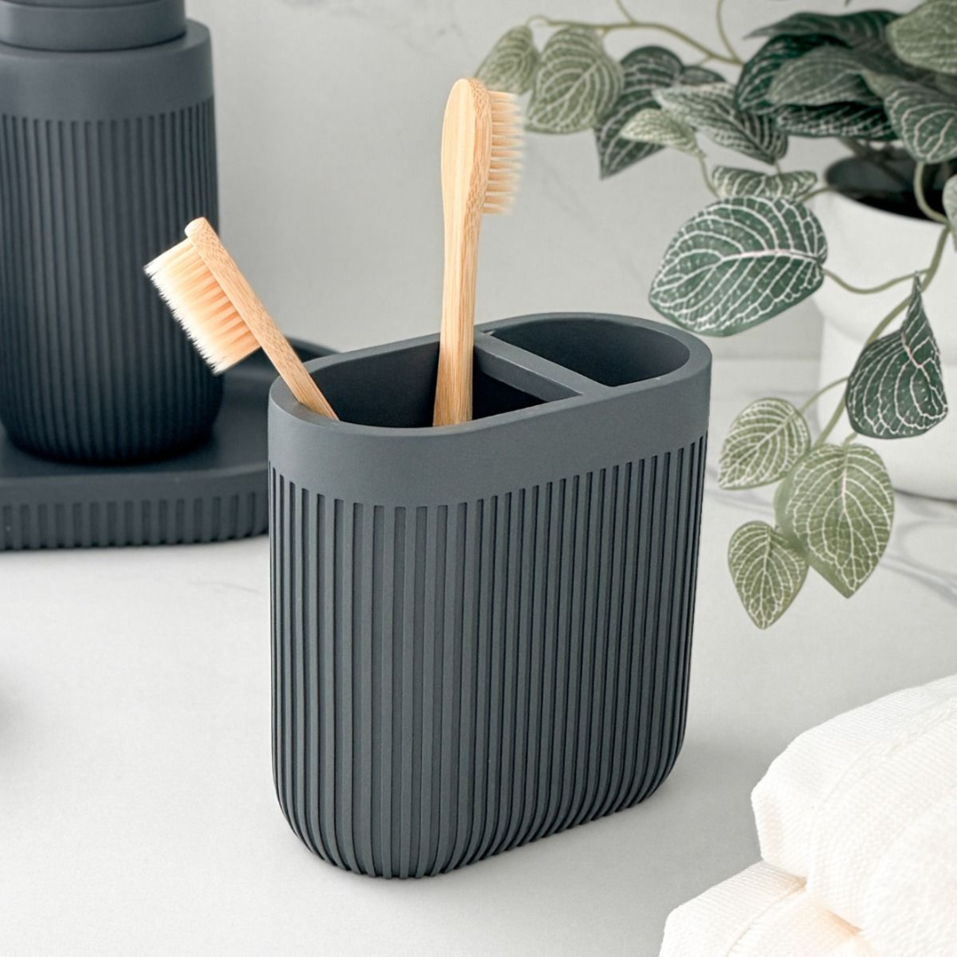 Corbett Toothbrush Holder Resin Charcoal Grey