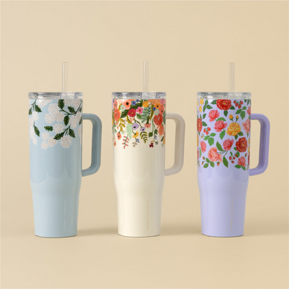 RIFLE PAPER CO. Garden Party Cruiser Insulated Tumbler with Handle