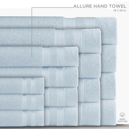 Allure Hand Towel Powder Blue 16" x 28"