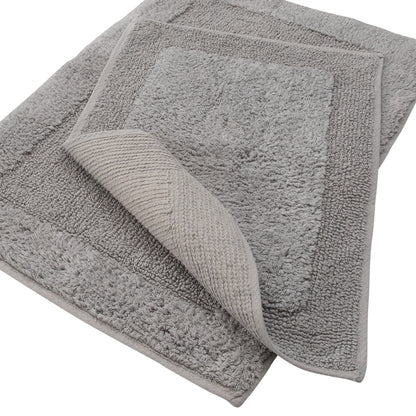 Brighton Bath Mat - Set of 2 100% COTTON - Grey