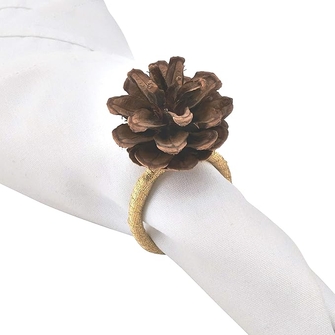 Pinecone Napkin Rings Set of 4
