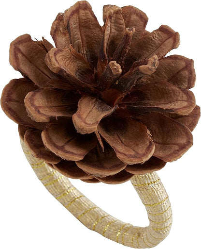 Pinecone Napkin Rings Set of 4