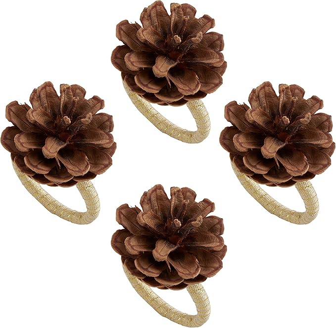 Pinecone Napkin Rings Set of 4