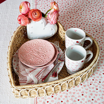 Jardins du Monde Side/Cocktail Plate Assorted Set/4 - Blush