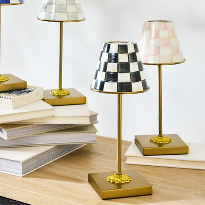 Courtly Check LED Rechargeable Cafe Table Lamp