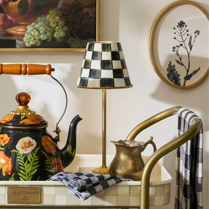 Courtly Check LED Rechargeable Cafe Table Lamp