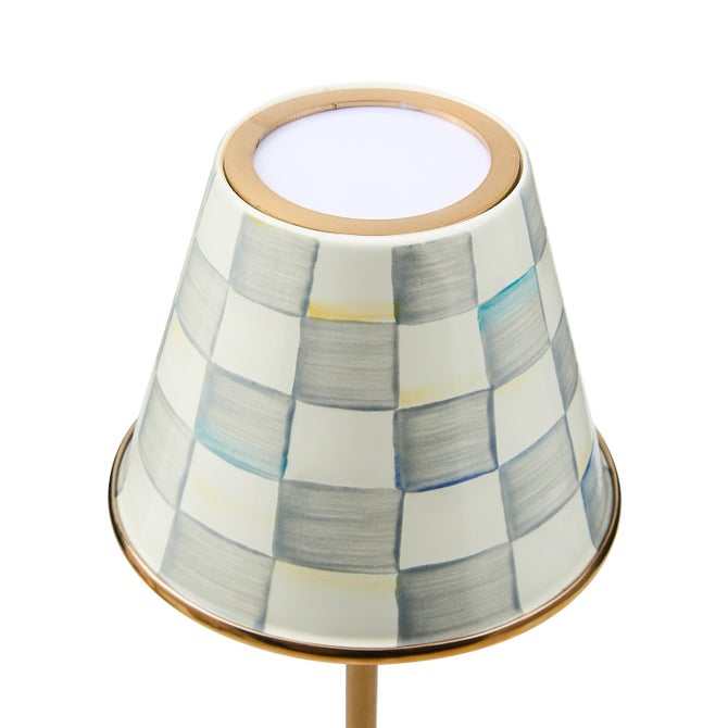 Sterling Check LED Rechargeable Cafe Table Lamp
