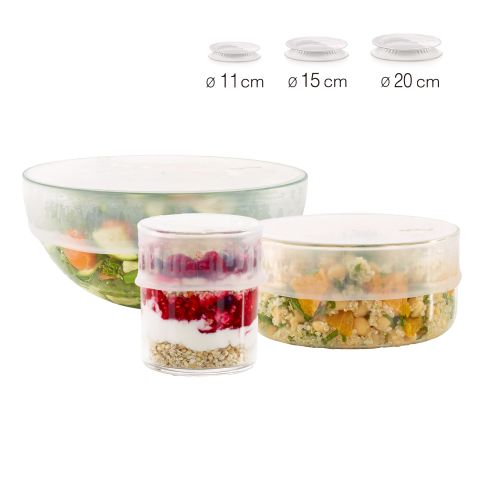 Reusable Flexible Lids, 3 Pack: 4.5" + 6" + 8