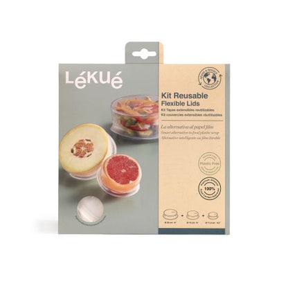 Reusable Flexible Lids, 3 Pack: 4.5" + 6" + 8