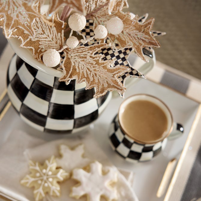 Courtly Check Enamel Mug