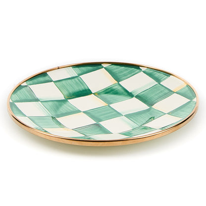 Emerald Check Saucer