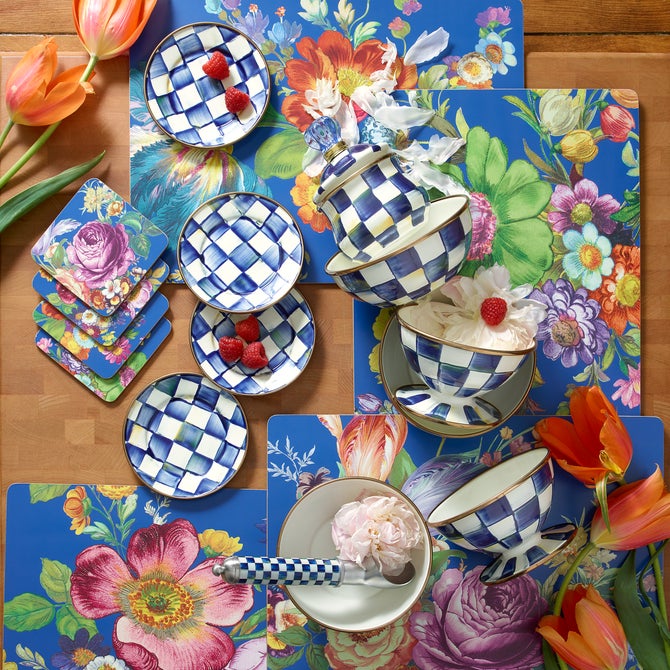 Royal Check Lidded Sugar Bowl