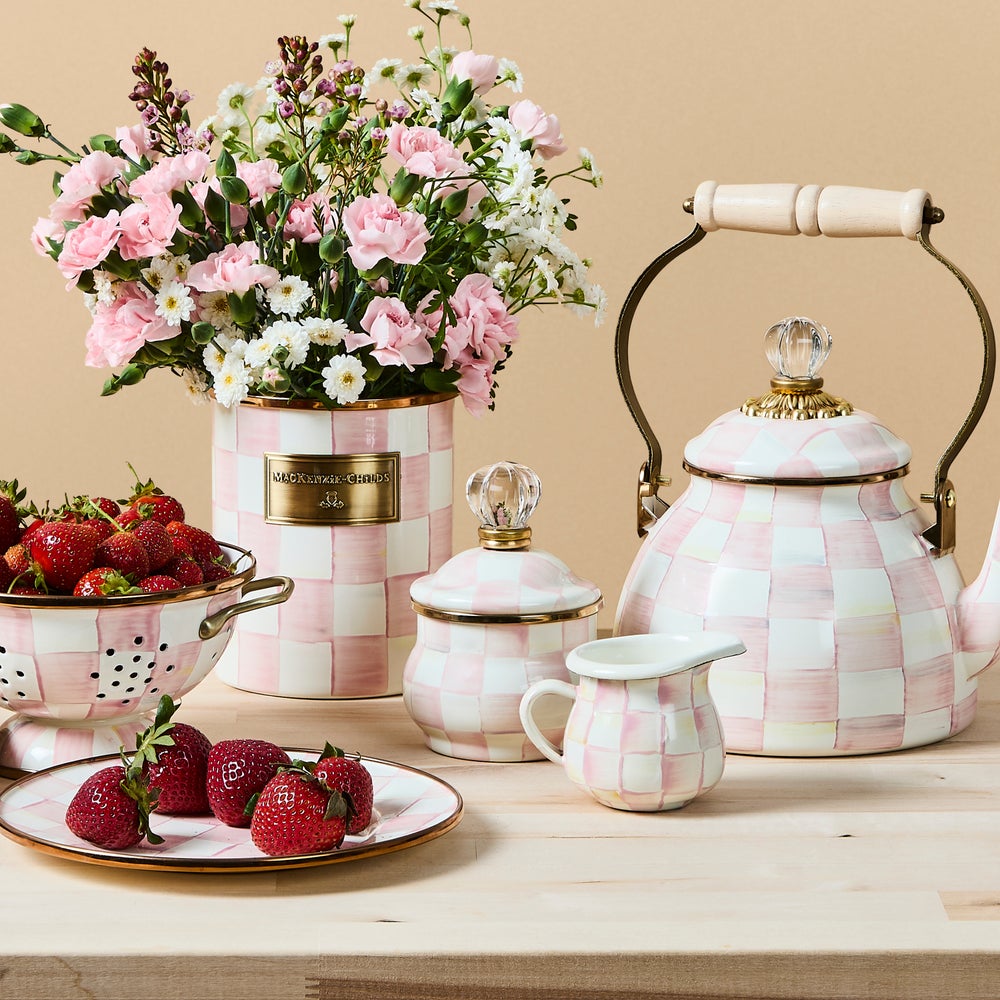 Rosy Check Lidded Sugar Bowl