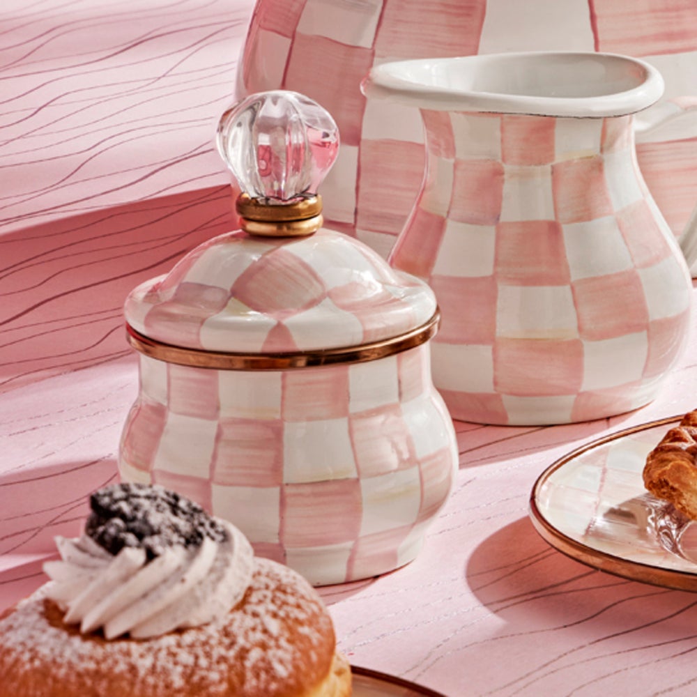 Rosy Check Lidded Sugar Bowl