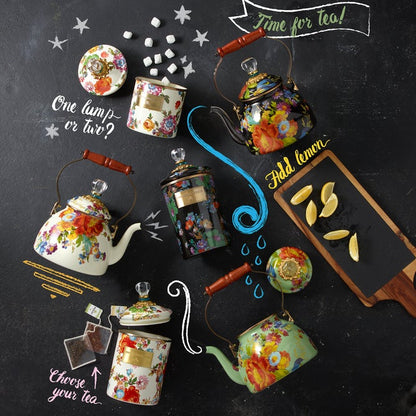 White Flower Market Small Canister