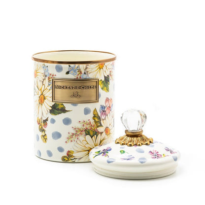 Wildflowers Blue Enamel Medium Canister
