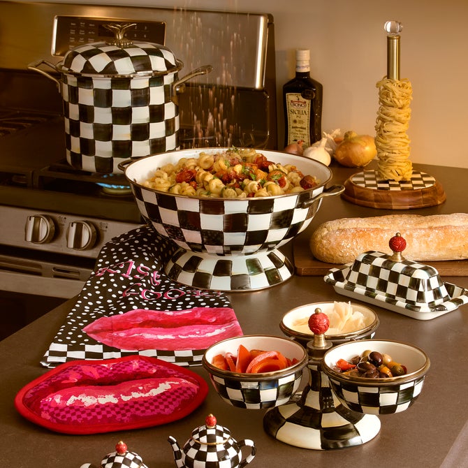 Courtly Check Wood Paper Towel Holder