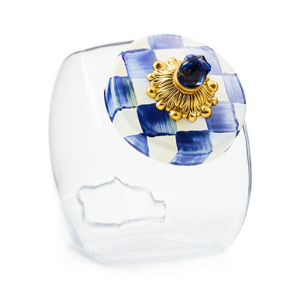Cookie Jar with Royal Check Lid
