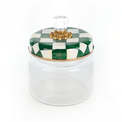 Emerald Check Small Kitchen Canister