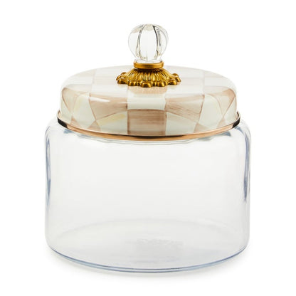 Mocha Check Medium Kitchen Canister