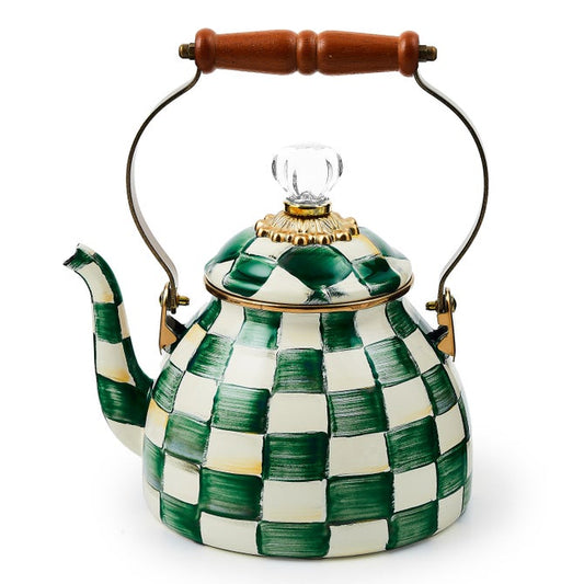 Emerald Check 2 Quart Tea Kettle