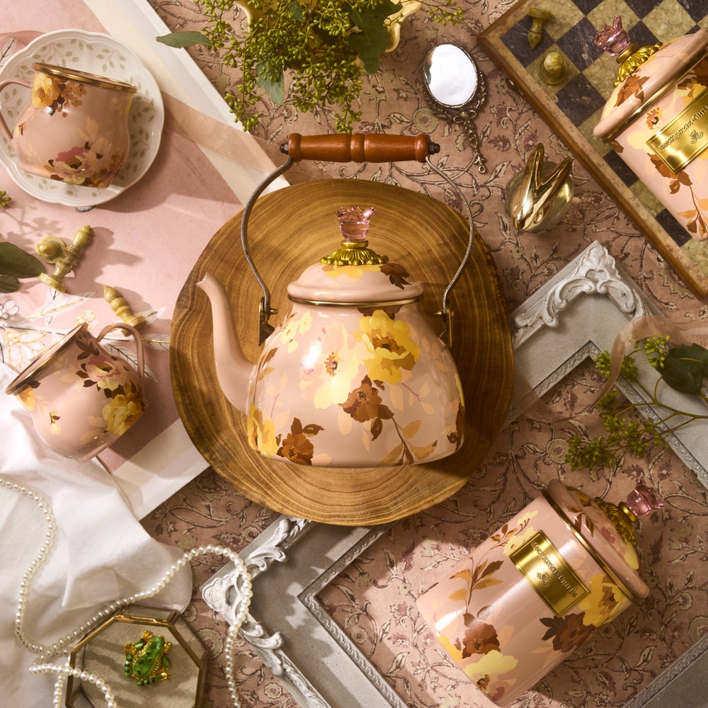 Wild Rose Mauve 2 Quart Tea Kettle