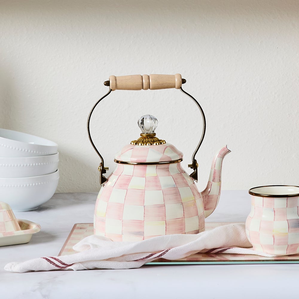 Rosy Check 2 Quart Tea Kettle