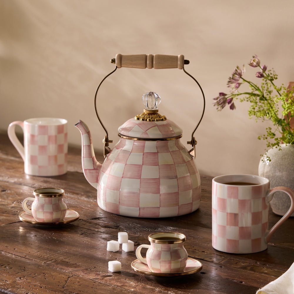 Rosy Check 2 Quart Tea Kettle