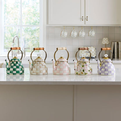Rosy Check 2 Quart Tea Kettle
