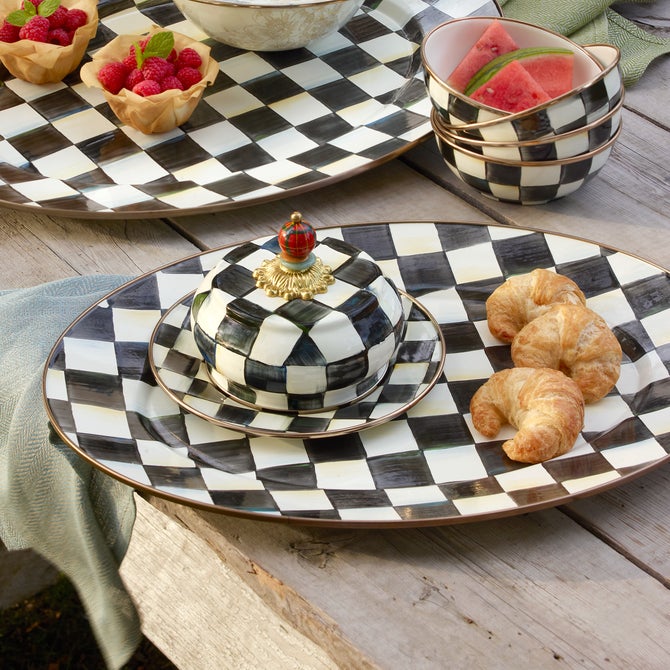 Courtly Check Medium Oval Platter