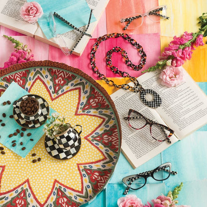 Courtly Check Espresso Cup & Saucer Set, Set of 2