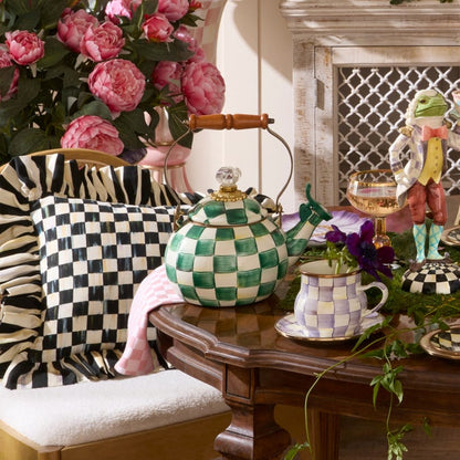 Emerald Check Whistling Tea Kettle