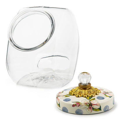 Sweets Jar with Wildflowers Blue Lid