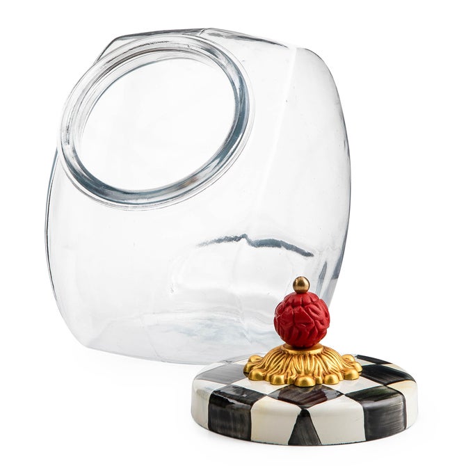 Sweets Jar with Courtly Check Enamel Lid
