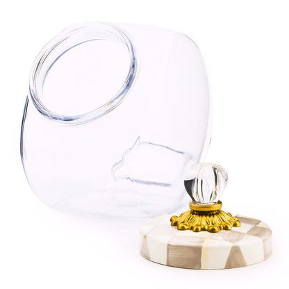 Sweets Jar with Mocha Check Lid