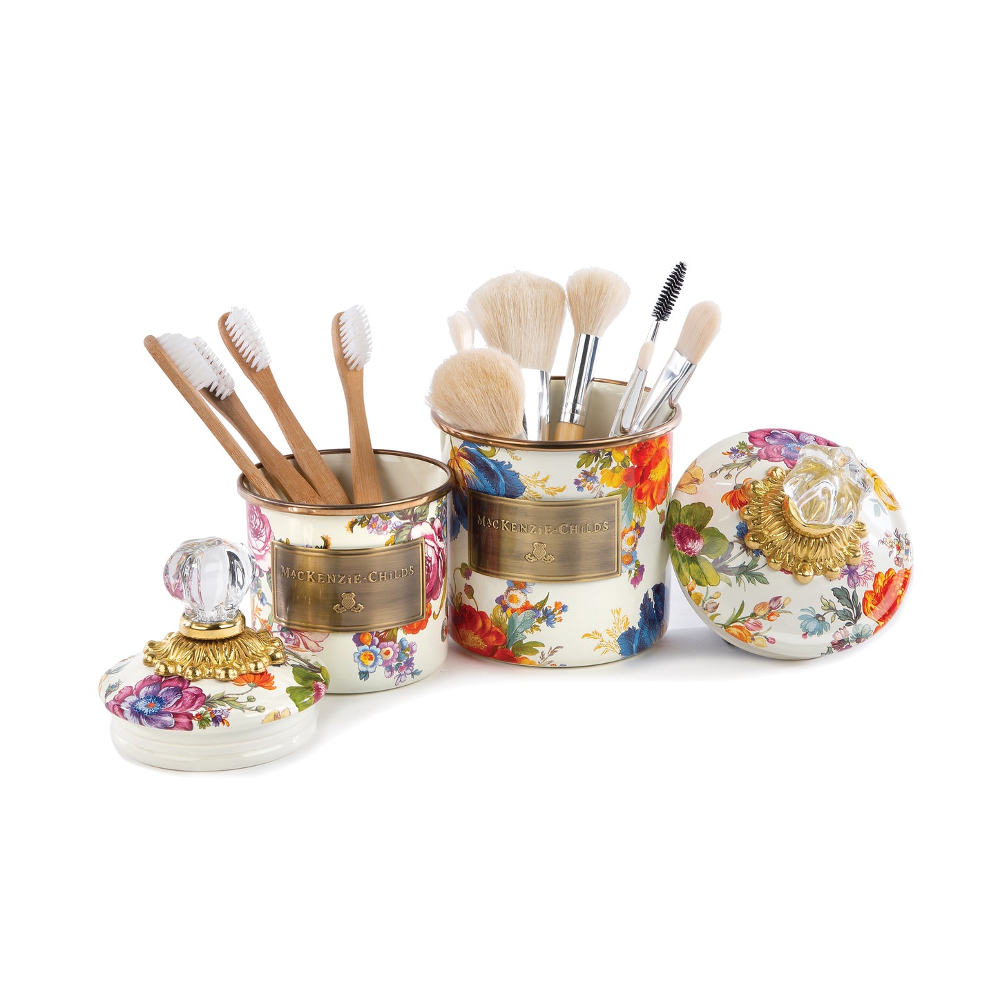 White Flower Market Demi Canister