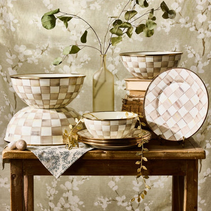 Mocha Check Everyday Bowl