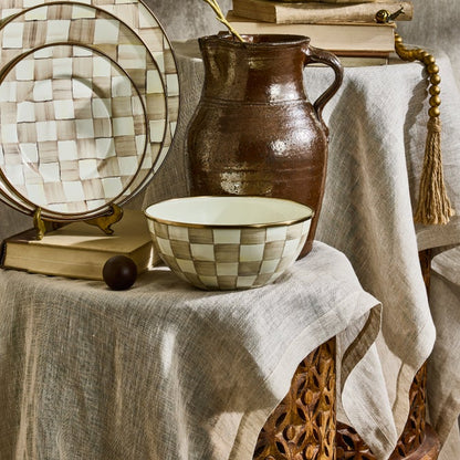 Mocha Check Everyday Bowl