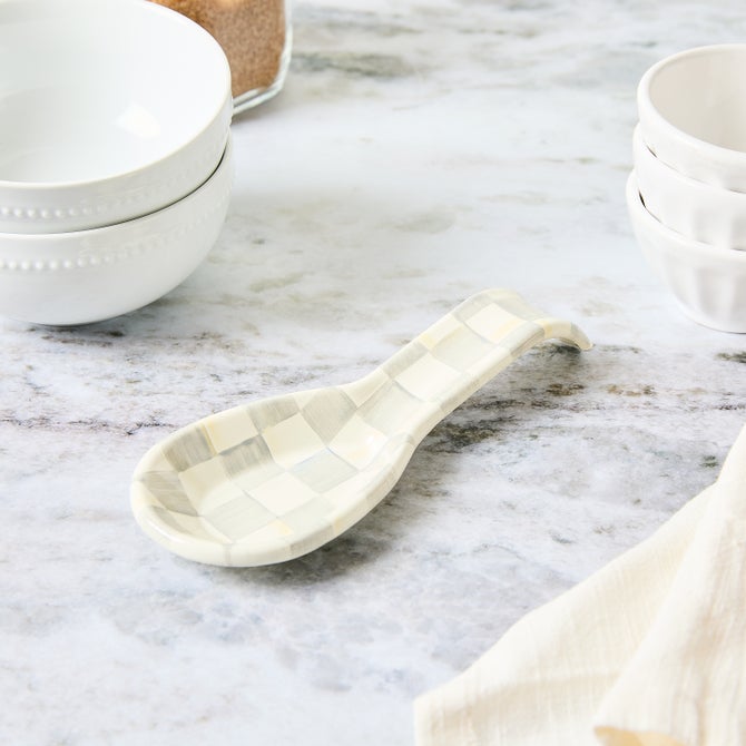 Sterling Check Spoon Rest