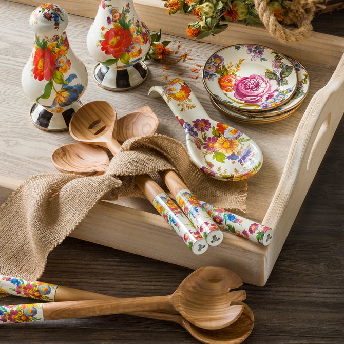 White Flower Market Spoon Rest