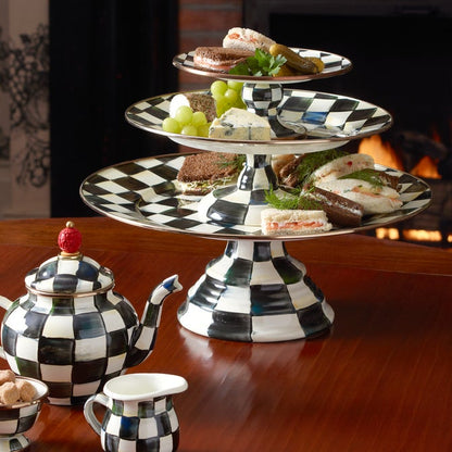 Courtly Check Small Pedestal Platter