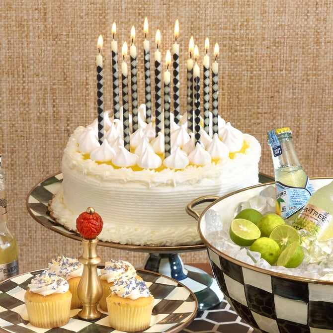 Courtly Check Small Pedestal Platter