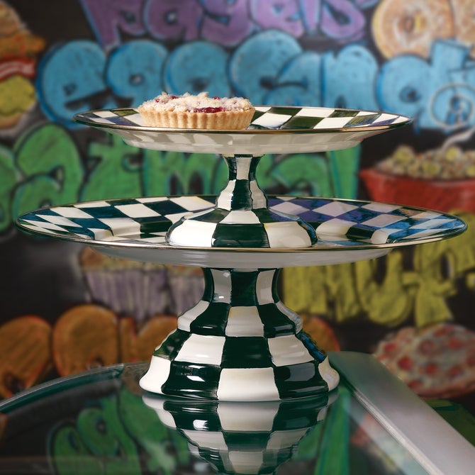 Courtly Check Small Pedestal Platter