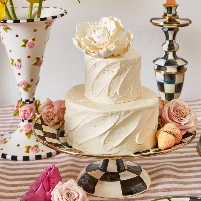 Courtly Check Small Pedestal Platter