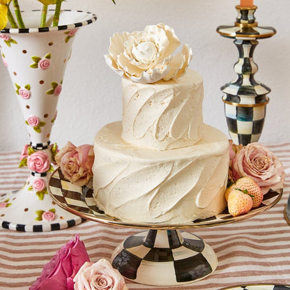 Courtly Check Small Pedestal Platter