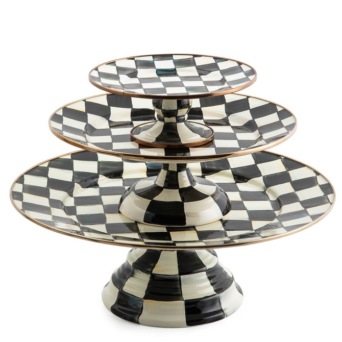 Courtly Check Small Pedestal Platter