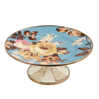 Wild Rose Slate Mini Pedestal Platter