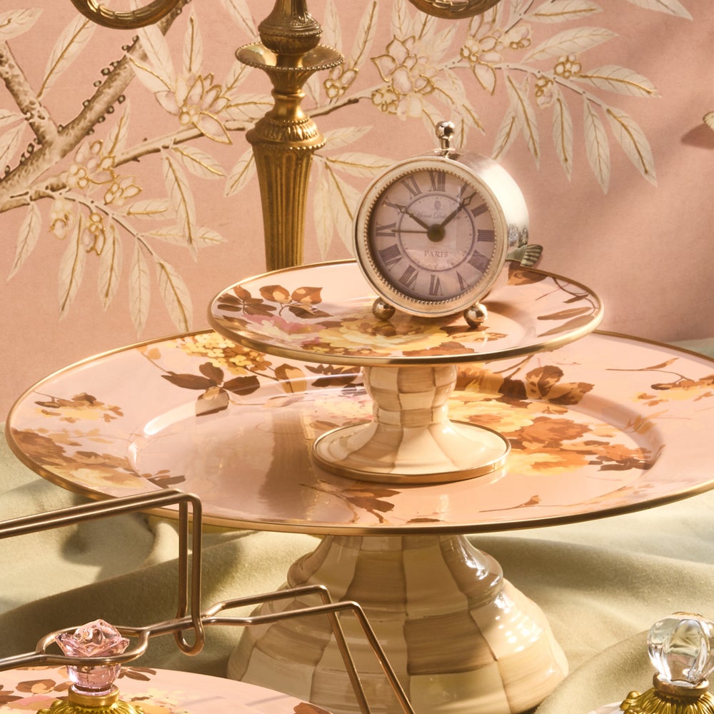Wild Rose Mauve Mini Pedestal Platter